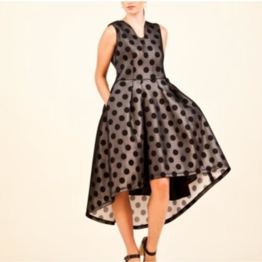 Samuel Dong Charcoal and Black High Low Dress. Absolutely beautiful and classic!
